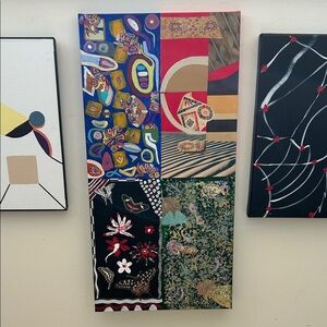 Abstract Art Canvas with Vibrant Colors